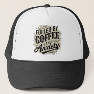 Coole Retro-Wortkunst Kaffee Truckerkappe