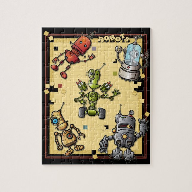 Coole Roboter-Puzzle (Vertikal)