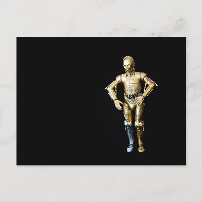 Coole Roboterspielzeugfotografie Feiertagspostkarte (Vorderseite)