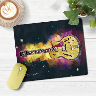 Coole Rock and Roll Band Gitarre Art Mousepad
