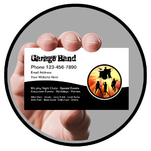 Coole Rock And Roll Garage Band Visitenkarte