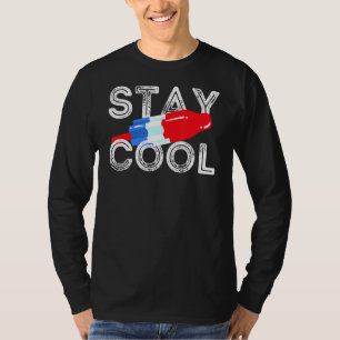 Coole Rocket Pop Red White & Blue Popsicle Sum ble T-Shirt