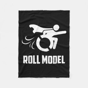 Coole Roll Model _ Lustige behinderte Person Rolls Fleecedecke