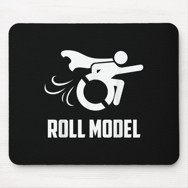 Coole Roll Model _ Lustige behinderte Person Rolls Mousepad (Vorne)