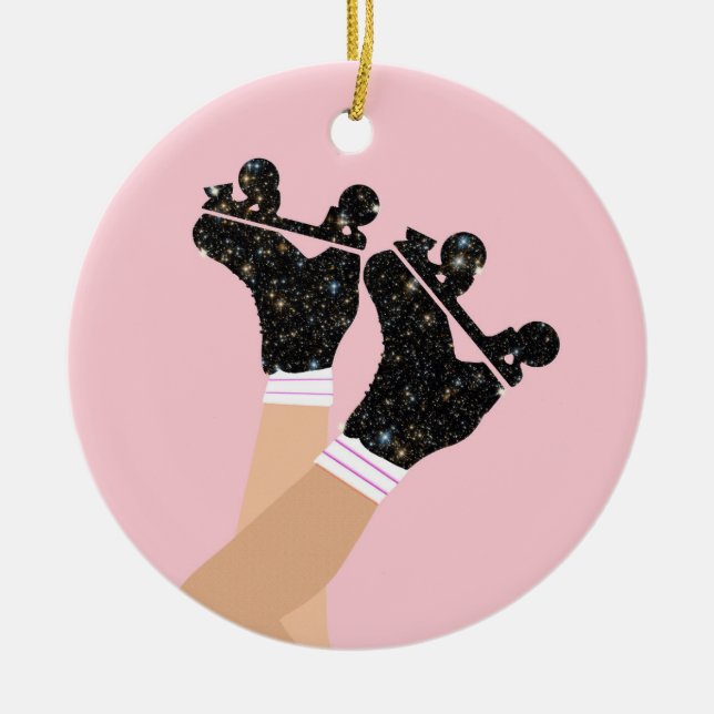 Coole Roller-Skate Derby Skater Gift Keramik Ornament (Vorne)