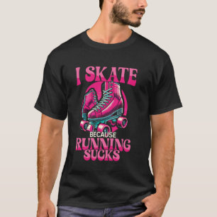 Coole Rollschuh Skate Mädchen 1970er Retro Ich Ska T-Shirt