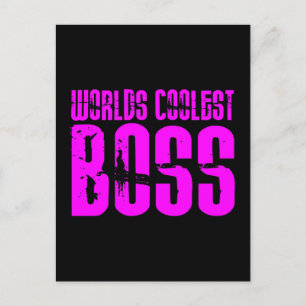 Coole rosa Geschenke für Bosse : Welten Coolster B Postkarte