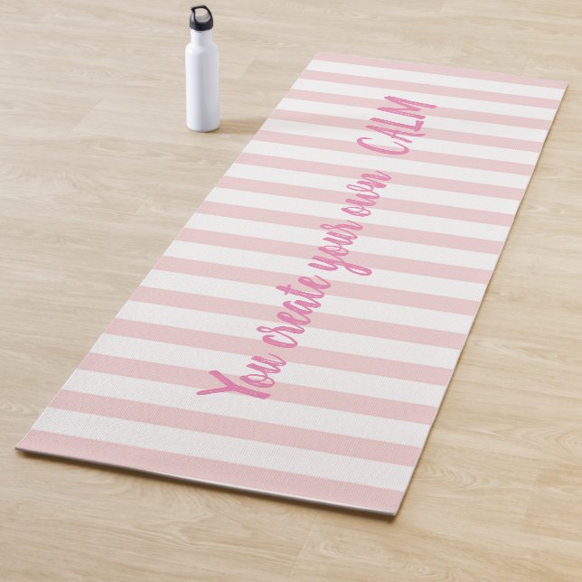 Coole rosa Streifen - Sie schaffen Ihre eigene Ruh Yogamatte (Beispiel)