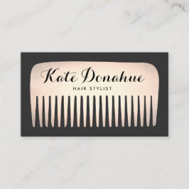 Coole Rose Goldhaar Stylist Comb Haar Salon Visitenkarte