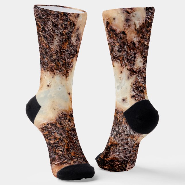Coole rostige Metallstruktur Individuelle Name Socken (Gewinkelt)