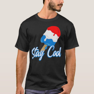 Coole Rot-Weiß- und Blue-Rocket-Popsikel - Sommer T-Shirt