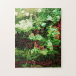 Coole rote grüne Blume Kunstmuster. Naturkonzept