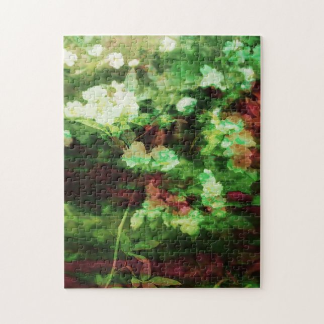 Coole rote grüne Blume Kunstmuster. Naturkonzept (Vertikal)