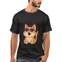 Coole rote Katze mit Sonnenbrille Lustig Glücklich