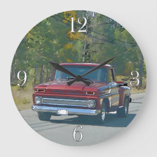 Coole, rote LKW und Highlights Große Wanduhr