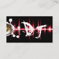 Coole rote Schallwellen wildes DJ