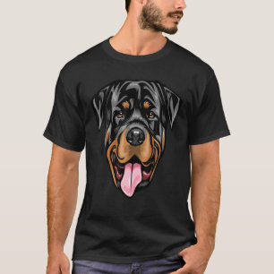 Coole Rottweiler-Hundegesicht T-Shirt