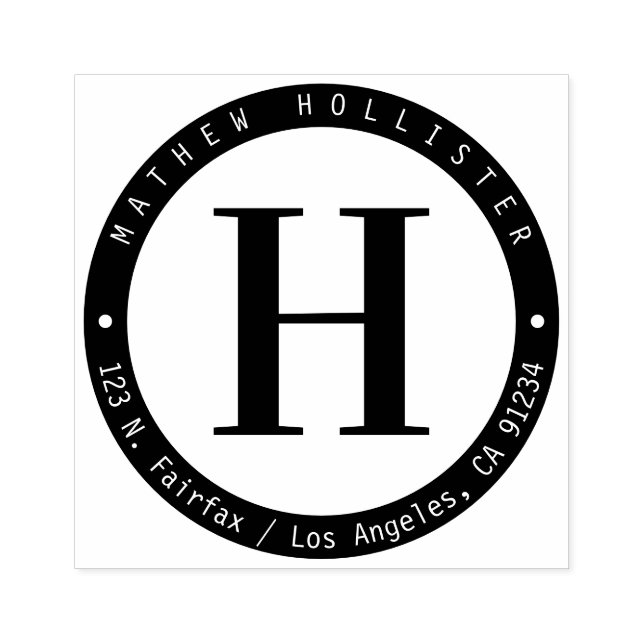 Coole Rücksendeadresse Gummistempel (Prägung)