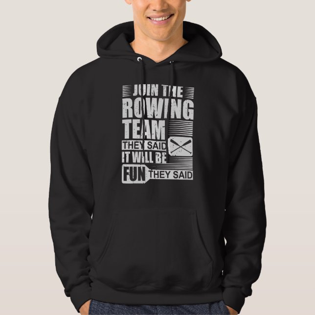 Coole Ruderschaft, die sich dem Ruderteam anschlos Hoodie (Vorderseite)