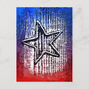 Coole Rustikale Lone Star Pop Kunst, Dichtung und  Postkarte