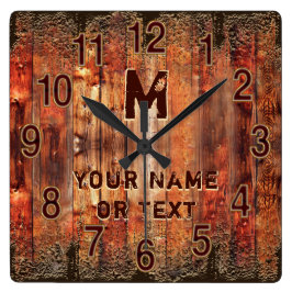 Coole Rustikale Uhr Personalisiert mit IHREM TEXT