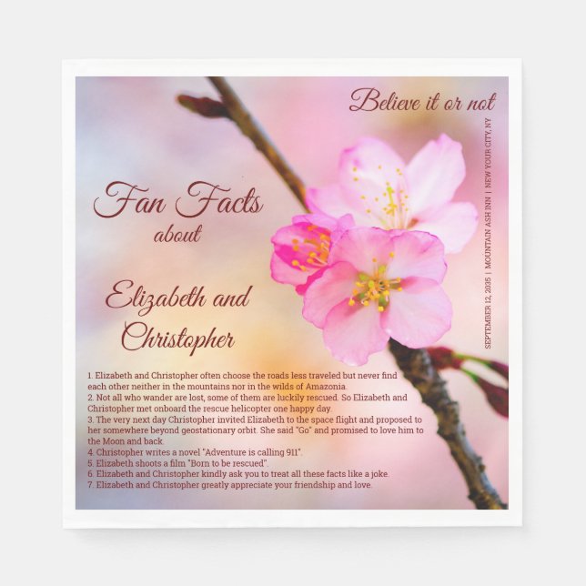 Coole Sakura Kirschblüten und Spaß Serviette (Vorderseite)