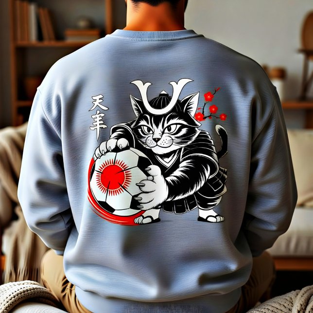 Coole Samurai-Katzen-Fußball für Anime- und Kunstl Sweatshirt (Von Creator hochgeladen)
