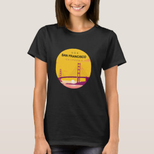 Coole San Francisco California Illustration Graphi T-Shirt