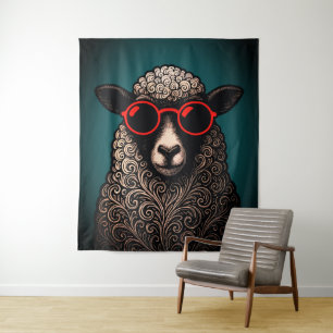 Coole Schaf-Wandkunst Wandteppich