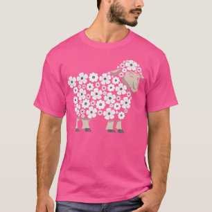 Coole Schafskunst für die Blume von Lammfarmen T-Shirt