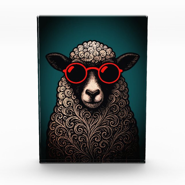 Coole Schafswände Fotoblock (Vorderseite)