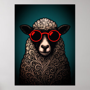 Coole Schafswände Poster