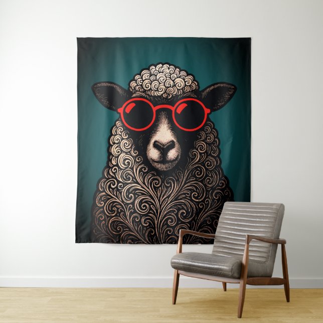 Coole Schafswände Wandteppich (Beispiel)