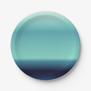Coole Schatten blauer Ombre Steigung Pappteller