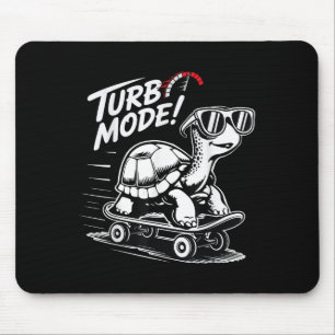 Coole Schildkröte auf Skateboard Funny Turbo Vinta Mousepad