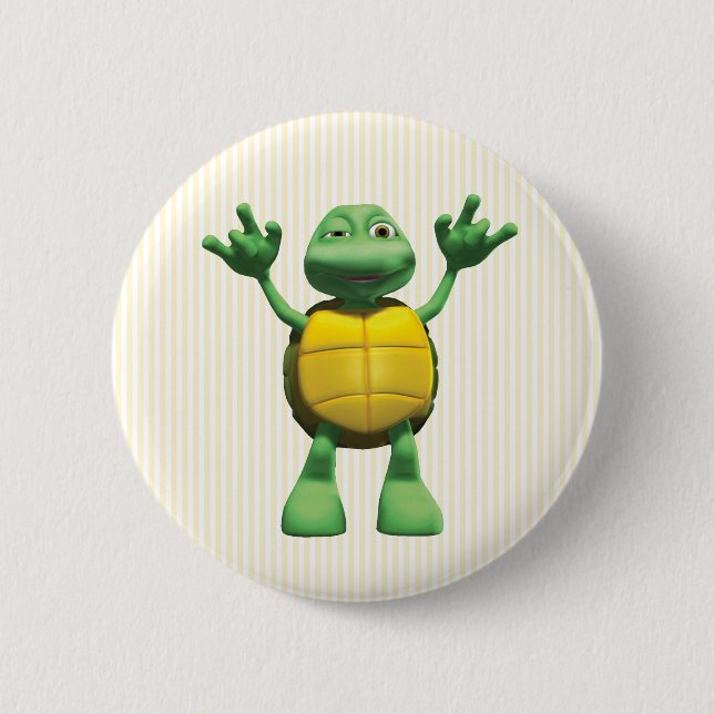 Coole Schildkröte Button (Vorderseite)