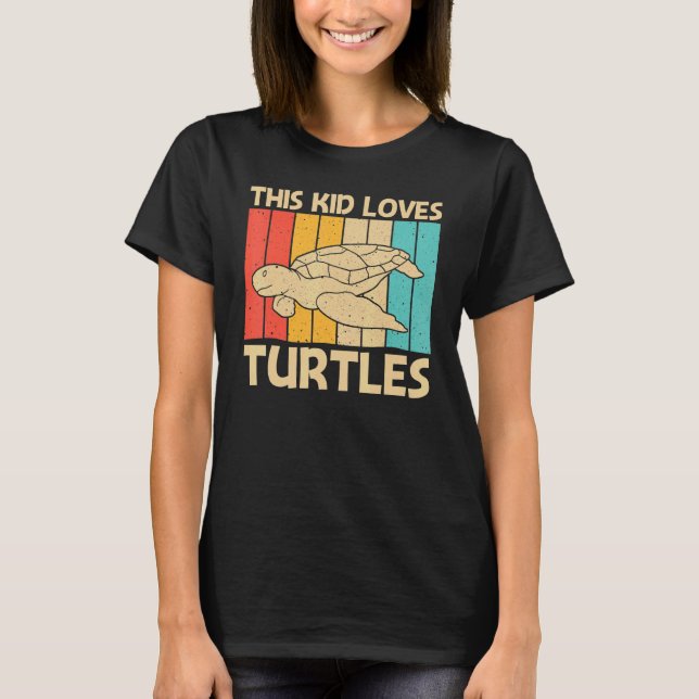 Coole Schildkröte für Kinder Boys Sea Turtle Wasse T-Shirt (Vorderseite)