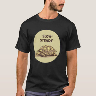 Coole Schildkröte mit langsamer und stetiger Anwei T-Shirt
