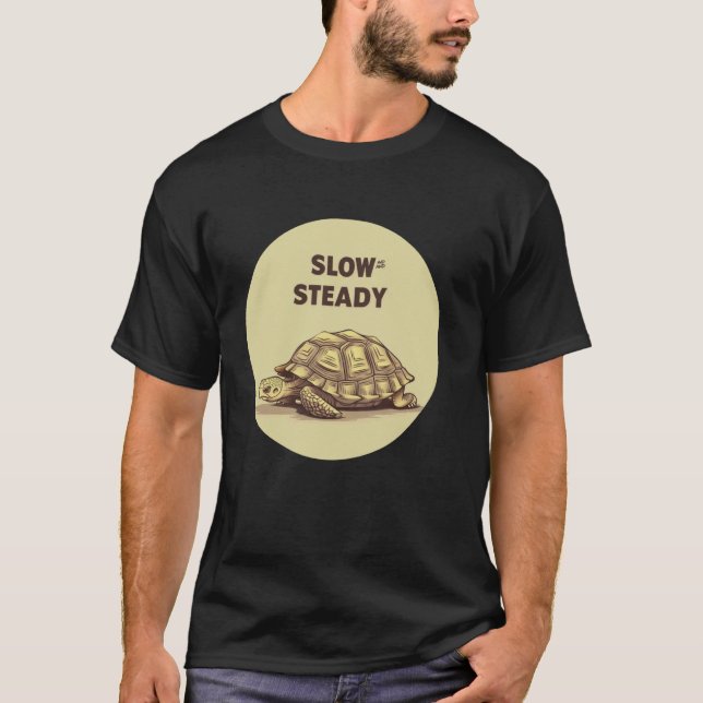 Coole Schildkröte mit langsamer und stetiger Anwei T-Shirt (Vorderseite)