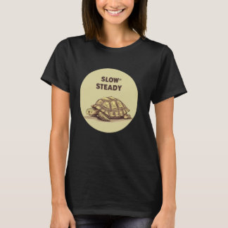 Coole Schildkröte mit langsamer und stetiger Anwei T-Shirt