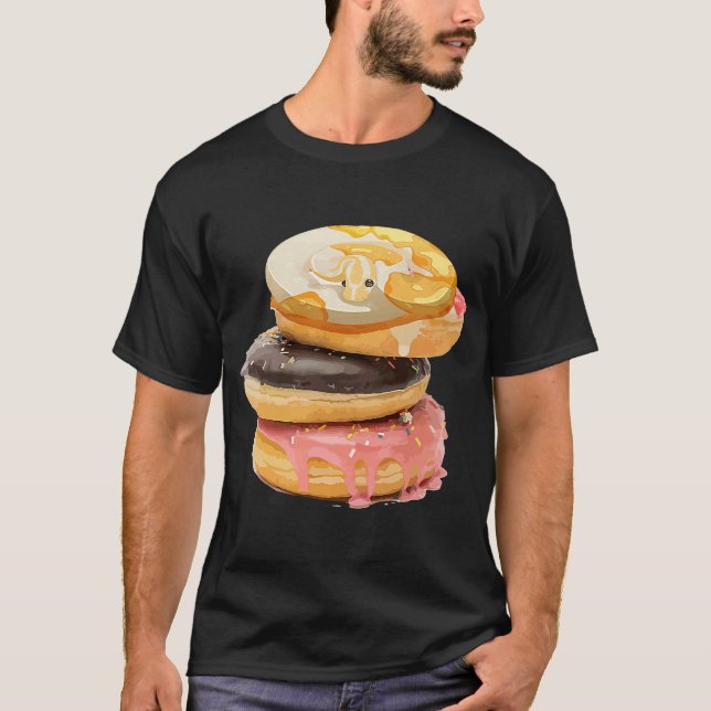 Coole Schlange Donut Ball Python Reptile Doughnut T-Shirt (Vorderseite)