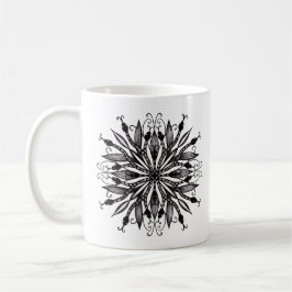 Coole Schlangen schwarz-weiß-botanisch-gotisch Kaffeetasse