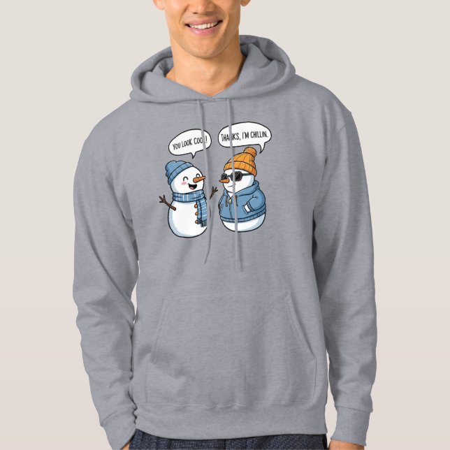 Coole Schneemannfreunde Hoodie (Vorderseite)