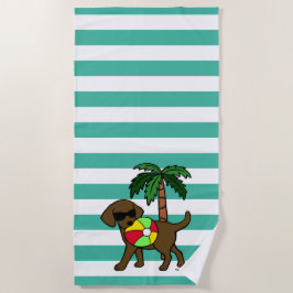 Coole Schokoladen-Labrador-Sonnenbrillen Strandtuch