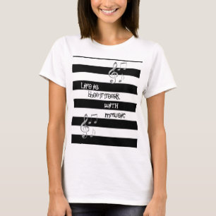 Coole schöne Bleck-White-Musik T-Shirt