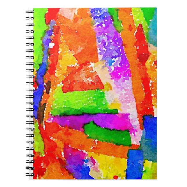 Coole schöne bunte abstrakte Collage Notizblock (Vorderseite)