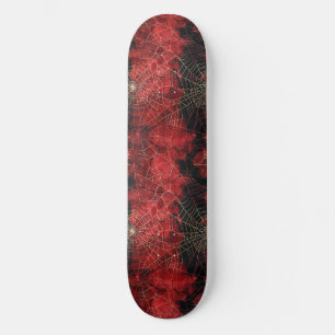 Coole Schwarz-Rot-Spike-Webdesign-Skateboard Skateboard