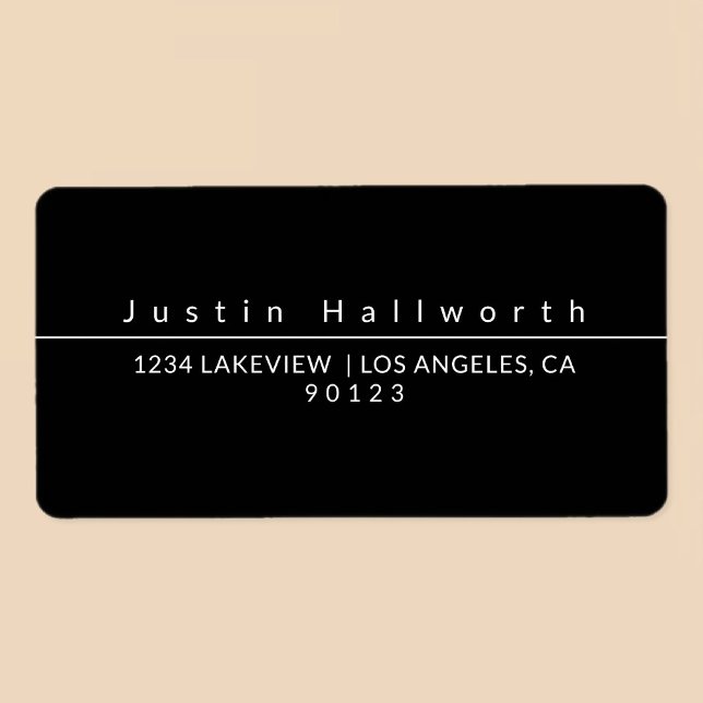 Coole Schwarz/Weiß Adressaufkleber (Von Creator hochgeladen)