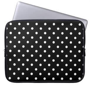 coole schwarz-weiße Polka-Punkte. Laptopschutzhülle