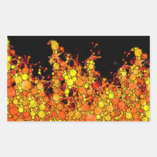 Coole Schwarze Flammen Rechteckiger Aufkleber (Vorderseite)